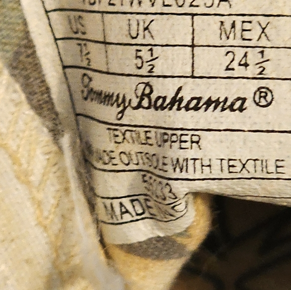 TOMMY BAHAMA STRIPED SNEAKERS SIZE 7.5 - Picture 4 of 10